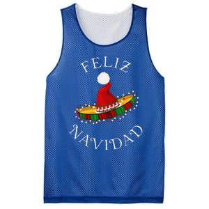 Feliz Navidad Santa Hat Sombrero Funny Christmas In Mexico Mesh Reversible Basketball Jersey Tank