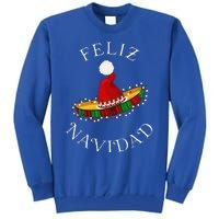 Feliz Navidad Santa Hat Sombrero Funny Christmas In Mexico Tall Sweatshirt