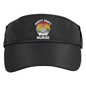 Funny Night Shift Nurse Skeleton Halloween RN Nurses Women Adult Drive Performance Visor