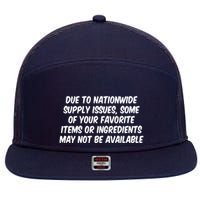 Funny Nationwide Supplies Issues 7 Panel Mesh Trucker Snapback Hat