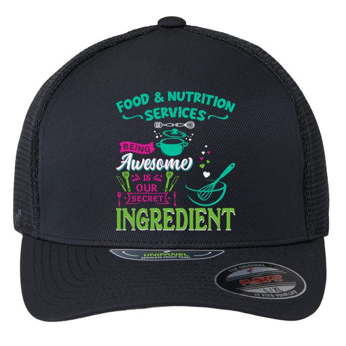 Food & Nutrition Services Being Awesome Lunch Lady Flexfit Unipanel Trucker Cap