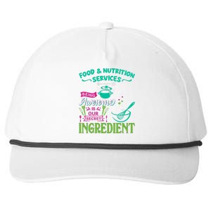 Food & Nutrition Services Being Awesome Lunch Lady Snapback Five-Panel Rope Hat