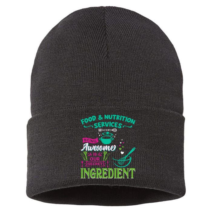 Food & Nutrition Services Being Awesome Lunch Lady Sustainable Knit Beanie