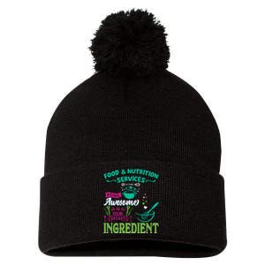 Food & Nutrition Services Being Awesome Lunch Lady Pom Pom 12in Knit Beanie