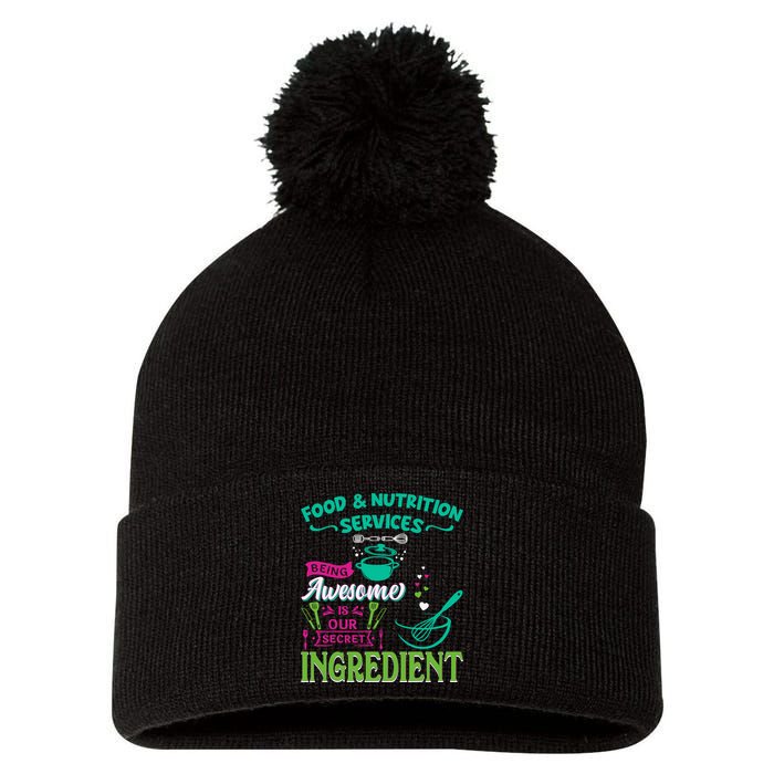 Food & Nutrition Services Being Awesome Lunch Lady Pom Pom 12in Knit Beanie