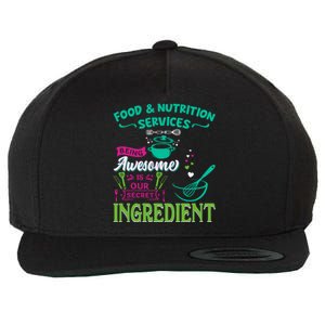 Food & Nutrition Services Being Awesome Lunch Lady Wool Snapback Cap