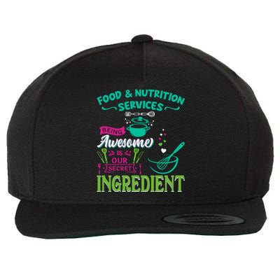 Food & Nutrition Services Being Awesome Lunch Lady Wool Snapback Cap