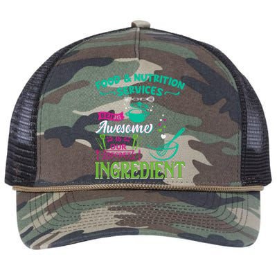 Food & Nutrition Services Being Awesome Lunch Lady Retro Rope Trucker Hat Cap