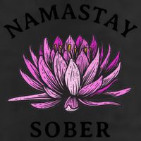 Funny Namastay Sober Na Aa 12 Step Recovery Funny Gift Funny Gift 7 Panel Mesh Trucker Snapback Hat