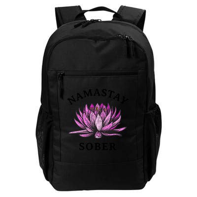 Funny Namastay Sober Na Aa 12 Step Recovery Funny Gift Funny Gift Backpack