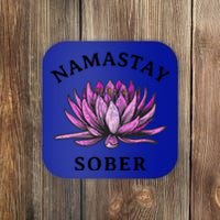 Funny Namastay Sober Na Aa 12 Step Recovery Funny Gift Funny Gift Coaster