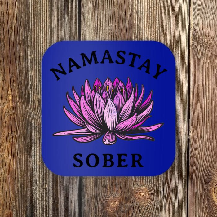 Funny Namastay Sober Na Aa 12 Step Recovery Funny Gift Funny Gift Coaster