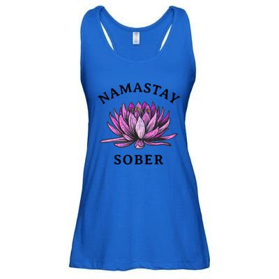 Funny Namastay Sober Na Aa 12 Step Recovery Funny Gift Funny Gift Ladies Essential Flowy Tank