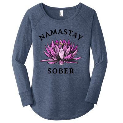 Funny Namastay Sober Na Aa 12 Step Recovery Funny Gift Funny Gift Women's Perfect Tri Tunic Long Sleeve Shirt