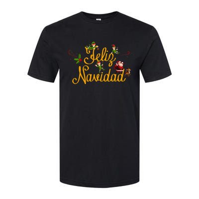 Feliz Navidad Spanish Christmas Elves Santa Softstyle CVC T-Shirt