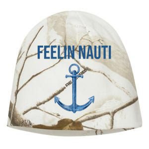 Feelin Nauti Sailing Funny Kati - Camo Knit Beanie