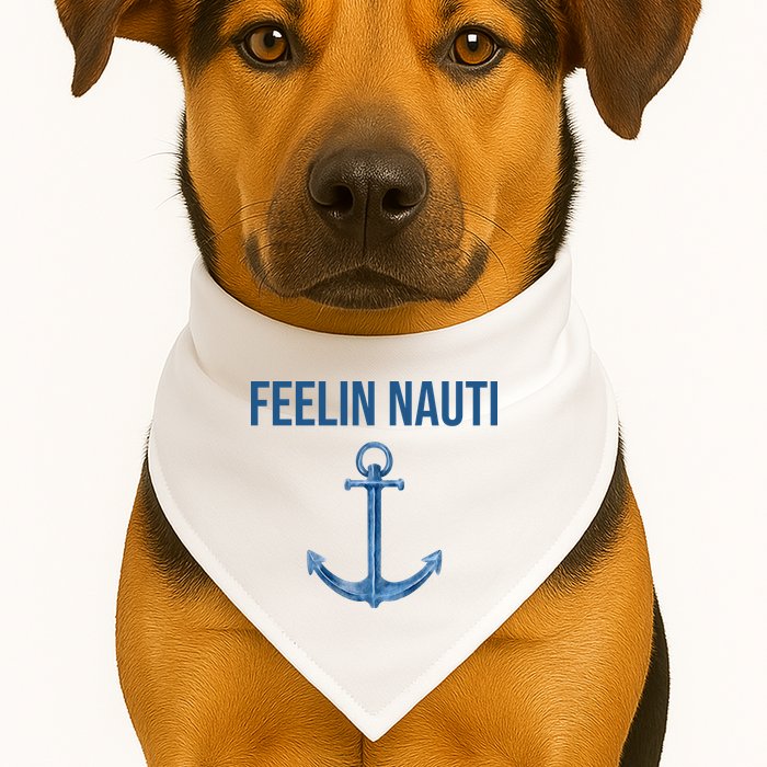 Feelin Nauti Sailing Funny USA-Made Doggie Bandana