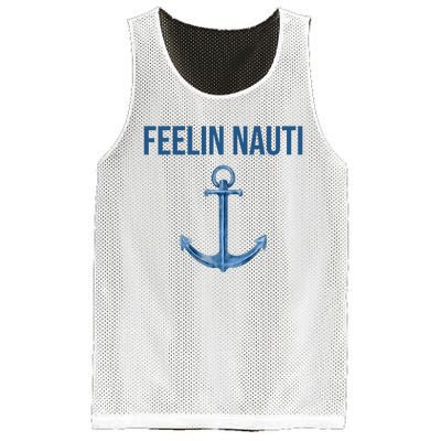 Feelin Nauti Sailing Funny Mesh Reversible Basketball Jersey Tank