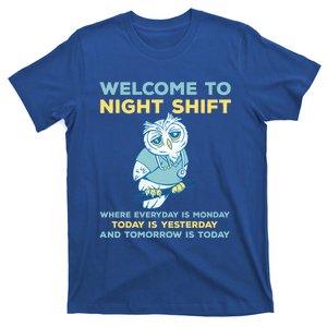 Funny Night Shift Quote Owl Graveyard Shift Cute Gift T-Shirt