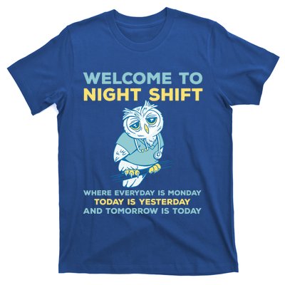 Funny Night Shift Quote Owl Graveyard Shift Cute Gift T-Shirt