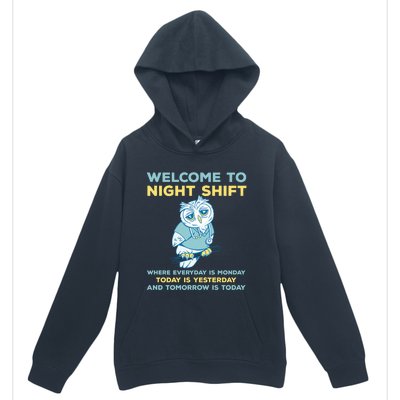 Funny Night Shift Quote Owl Graveyard Shift Cute Gift Urban Pullover Hoodie