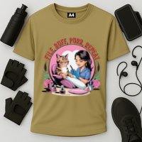 Funny Nail Tech Cat Lover File Buff Purr Repeat Cooling Performance Crew T-Shirt