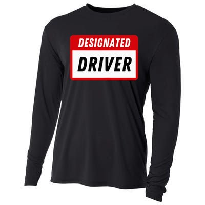 Funny Name Tag Designated Driver Adult Party Drinking Tee Cooling Performance Long Sleeve Crew