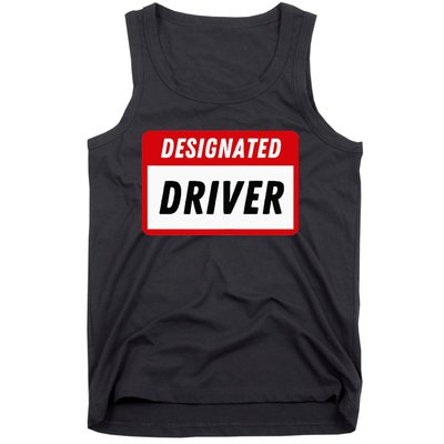 Funny Name Tag Designated Driver Adult Party Drinking Tee Tank Top