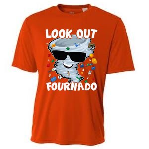 Four Nado Tornado 4th Birthday Party Theme IM 4 Years Old Cooling Performance Crew T-Shirt