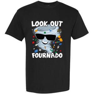 Four Nado Tornado 4th Birthday Party Theme IM 4 Years Old Garment-Dyed Heavyweight T-Shirt