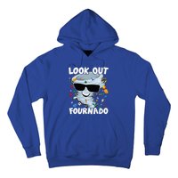 Four Nado Tornado 4th Birthday Party Theme IM 4 Years Old Hoodie