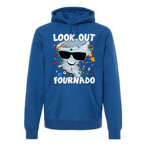 Four Nado Tornado 4th Birthday Party Theme IM 4 Years Old Premium Hoodie