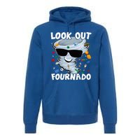 Four Nado Tornado 4th Birthday Party Theme IM 4 Years Old Premium Hoodie