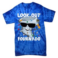 Four Nado Tornado 4th Birthday Party Theme IM 4 Years Old Tie-Dye T-Shirt