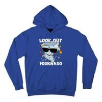 Four Nado Tornado 4th Birthday Party Theme IM 4 Years Old Tall Hoodie