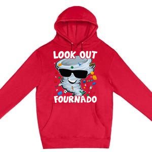 Four Nado Tornado 4th Birthday Party Theme IM 4 Years Old Premium Pullover Hoodie