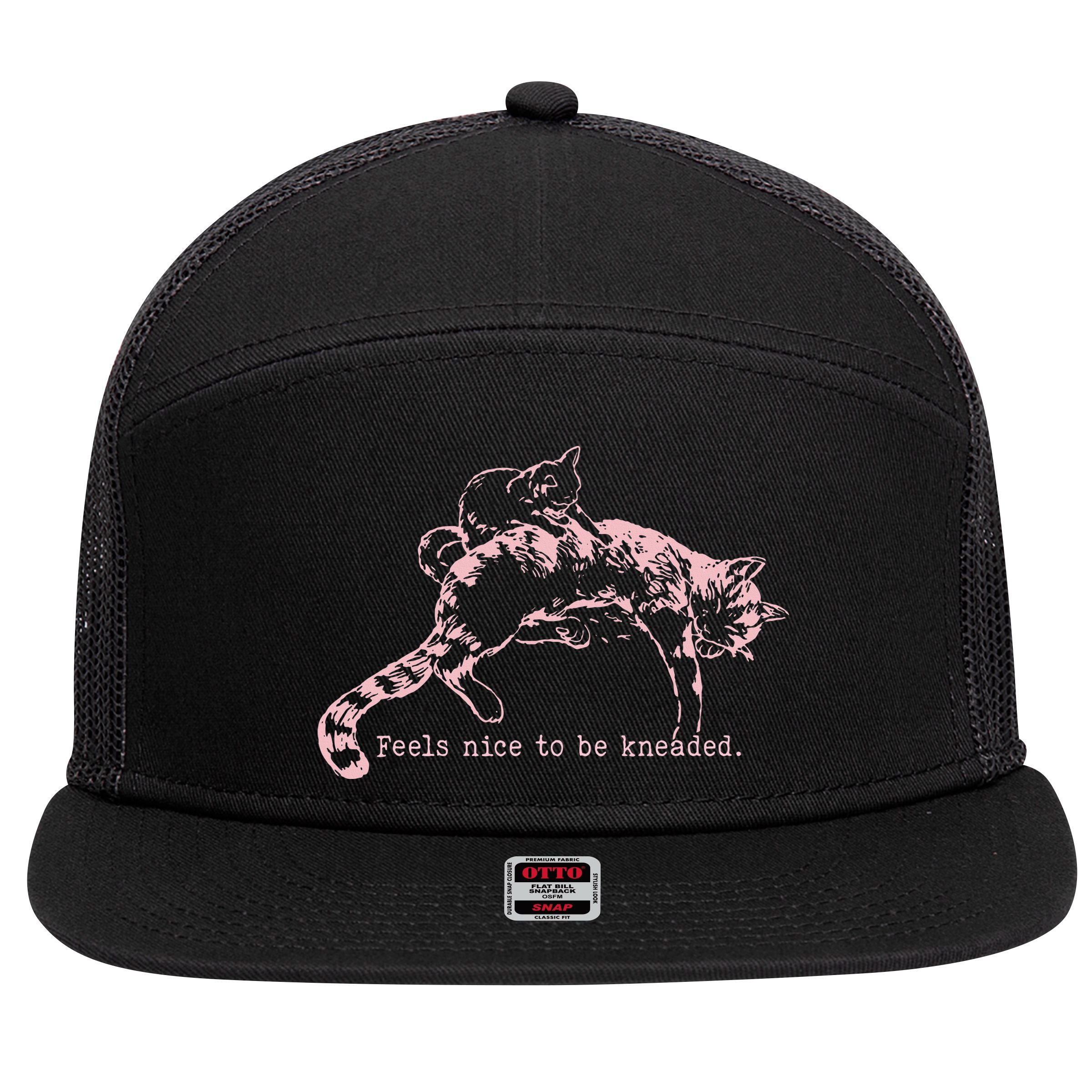 Feels Nice To Be Kneaded Cat Mom And Son Kitten Motherhood 7 Panel Mesh Trucker Snapback Hat