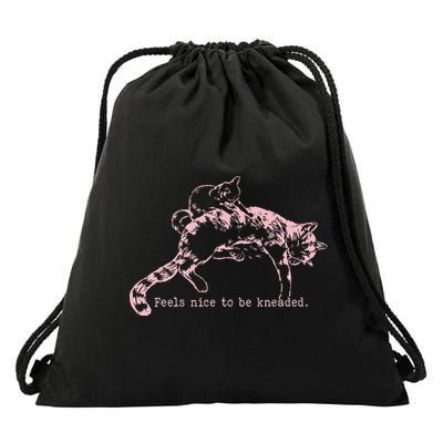 Feels Nice To Be Kneaded Cat Mom And Son Kitten Motherhood Drawstring Bag