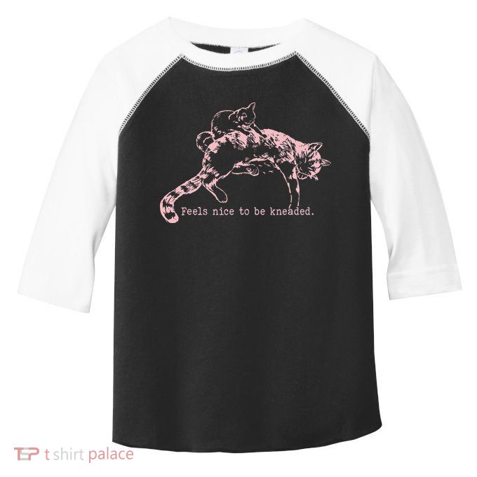 Feels Nice To Be Kneaded Cat Mom And Son Kitten Motherhood Toddler Fine Jersey T-Shirt