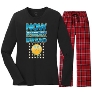 Funny Now Thats What I Call Existential Dread Women's Long Sleeve Flannel Pajama Set 