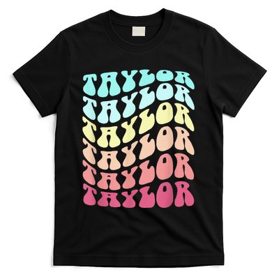 First Name T.AYLOR Groovy Personalized Birthday Gifts T-Shirt