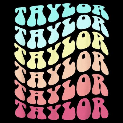 First Name T.AYLOR Groovy Personalized Birthday Gifts T-Shirt
