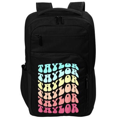 First Name T.AYLOR Groovy Personalized Birthday Gifts Impact Tech Backpack