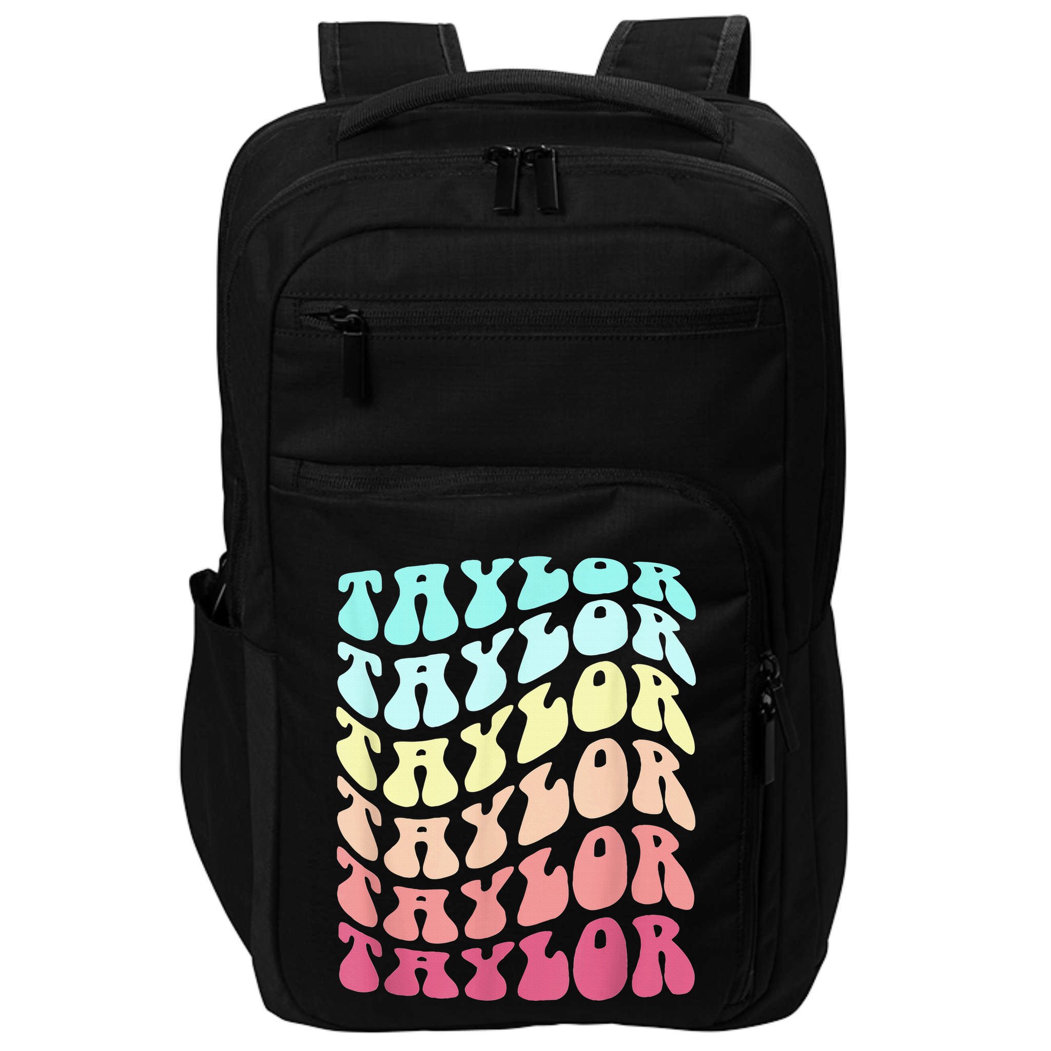 First Name T.AYLOR Groovy Personalized Birthday Gifts Impact Tech Backpack