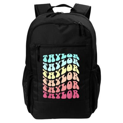 First Name T.AYLOR Groovy Personalized Birthday Gifts Backpack
