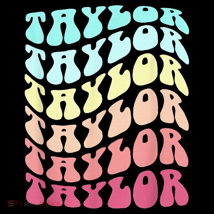 First Name T.AYLOR Groovy Personalized Birthday Gifts Flatbill Hat