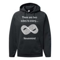 Funny Nerdy There Are Two Sides To Every Mobius Band Math Wt Performance Fleece Hoodie