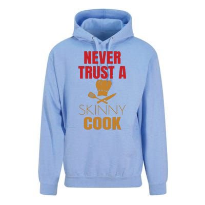 Funny Never Trust A Skinny Chef Gift For Cooking Lover Unisex Surf Hoodie