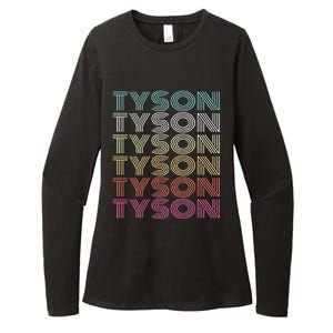 First Name Tyson Girl Boy Retro My Personalized Groovy 80S Womens CVC Long Sleeve Shirt