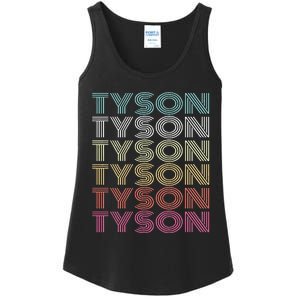 First Name Tyson Girl Boy Retro My Personalized Groovy 80S Ladies Essential Tank